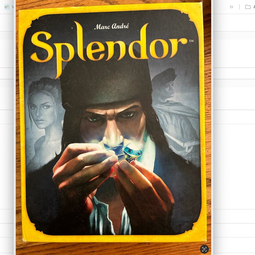 Splendor board game plus one free game(cards against humanity, Sorry!, Bohnanza)